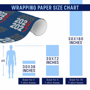 Funny 67 New Year Wrapping Paper Roll Happy New Year 2026 2027 Sports Jersey Number TS11 Print Your Wear