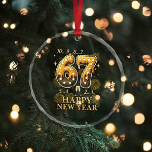 Funny 67 New Years Eve Crystal Glass Ornament Countdown New Year Party 2026 Six Seven Meme TS11 Print Your Wear