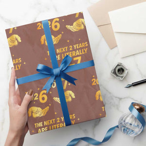 Funny 67 New Years Eve Wrapping Paper Roll Six Seven Boys Kids NYE Party 6 7 Meme TS10 Mocha Print Your Wear