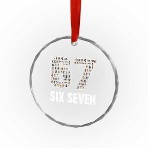 Funny 67 Six Seven Italian Brainrot Gen Alpha Meme Crystal Glass Ornament TS11 Print Your Wear