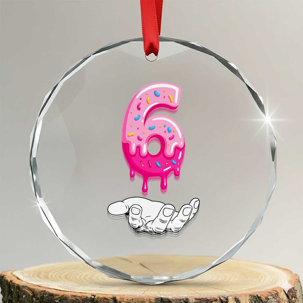 Funny 67 Six Seven Meme Couple Matching Crystal Glass Ornament Number 6 Baseball Ice Cream Drip TS10 Transparent Glass 3'' Circle Print Your Wear