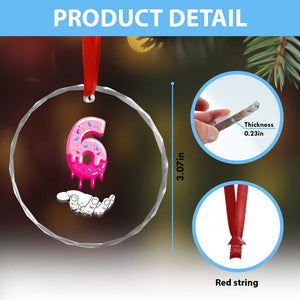 Funny 67 Six Seven Meme Couple Matching Crystal Glass Ornament Number 6 Baseball Ice Cream Drip TS10 Print Your Wear
