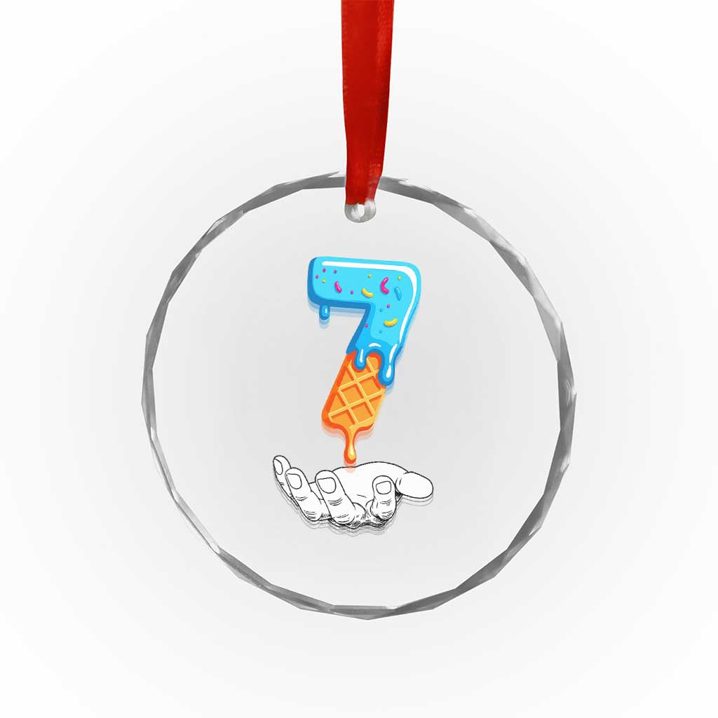 Funny 67 Six Seven Meme Couple Matching Crystal Glass Ornament Number 7 Baseball Ice Cream Drip TS10 Print Your Wear