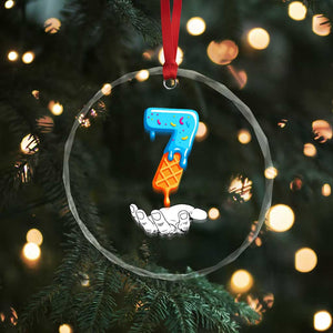 Funny 67 Six Seven Meme Couple Matching Crystal Glass Ornament Number 7 Baseball Ice Cream Drip TS10 Print Your Wear