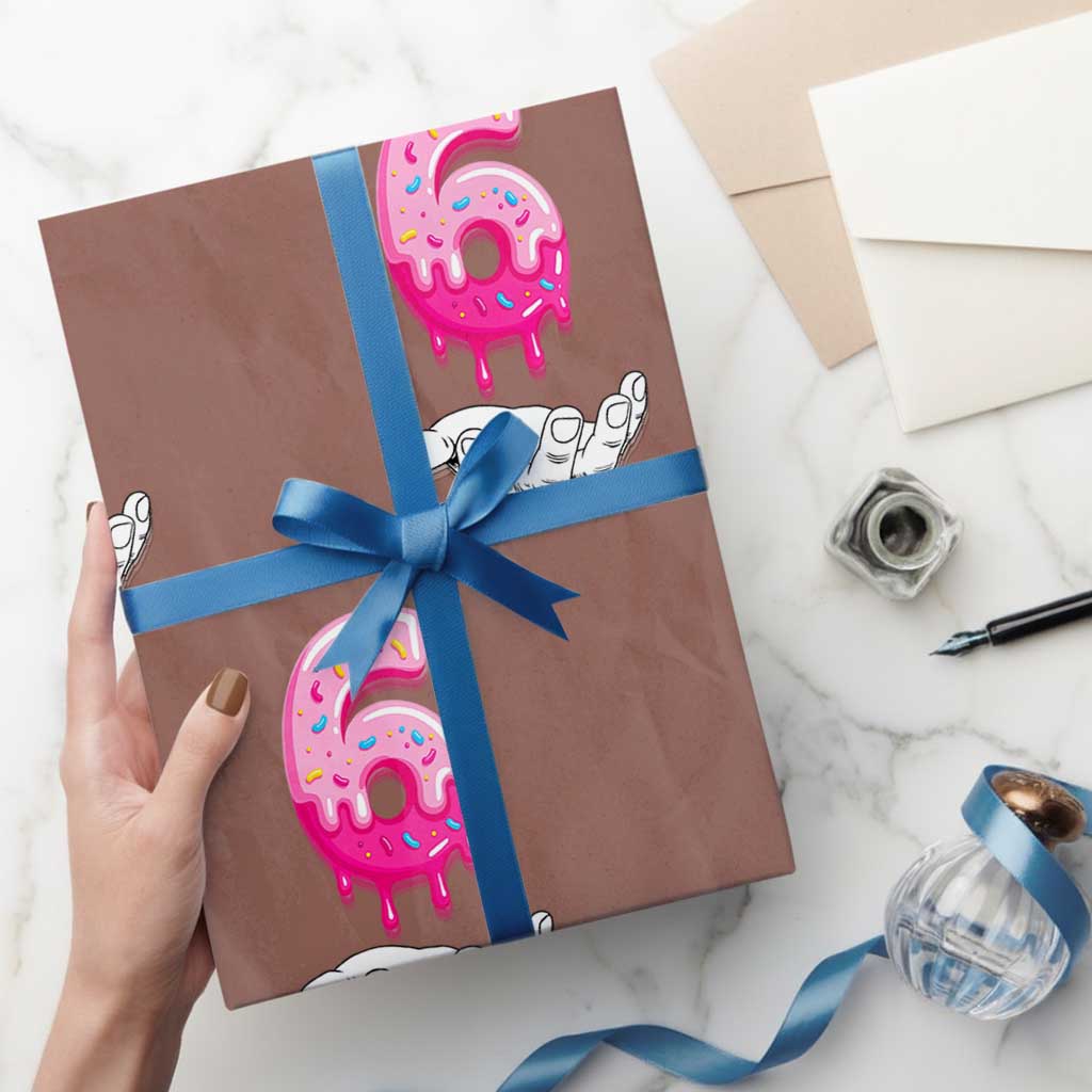 Funny 67 Six Seven Meme Couple Matching Wrapping Paper Roll Number 6 Baseball Ice Cream Drip TS10 Mocha Print Your Wear