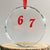Funny 67 Six Seven Meme Hands Gesture Alpha Slang Crystal Glass Ornament TS11 Transparent Glass 3'' Circle Print Your Wear