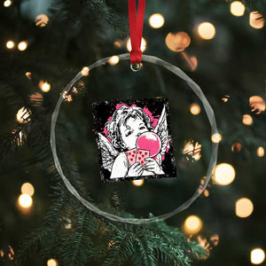 Funny 67 Valentines Crystal Glass Ornament Cupid Playing Cards Six Seven TS14 Print Your Wear