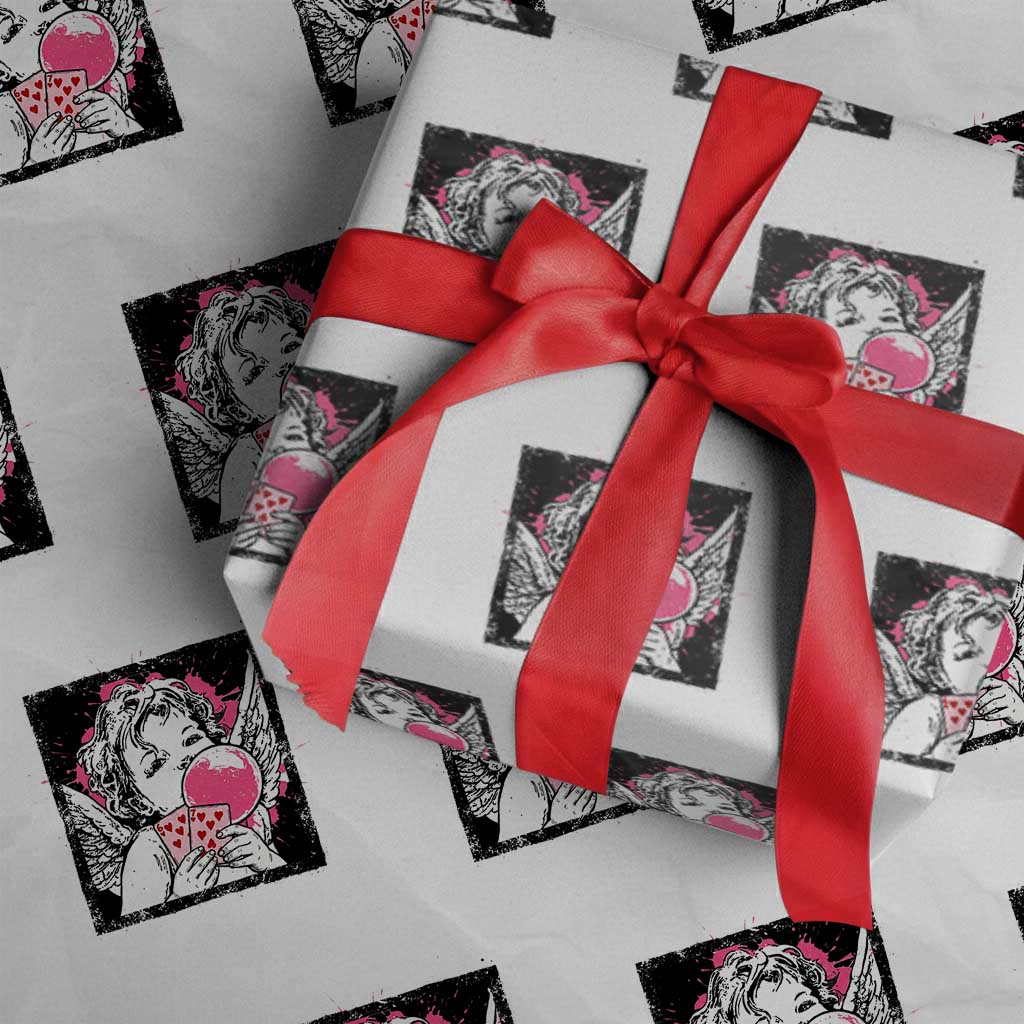 Funny 67 Valentines Wrapping Paper Roll Cupid Playing Cards Six Seven TS14 White Print Your Wear