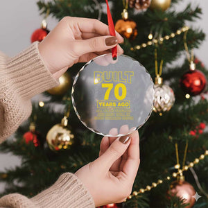 Funny 70th Birthday Crystal Glass Ornament Galaxy Built 70 Years Ago Parts Original TS10 Print Your Wear