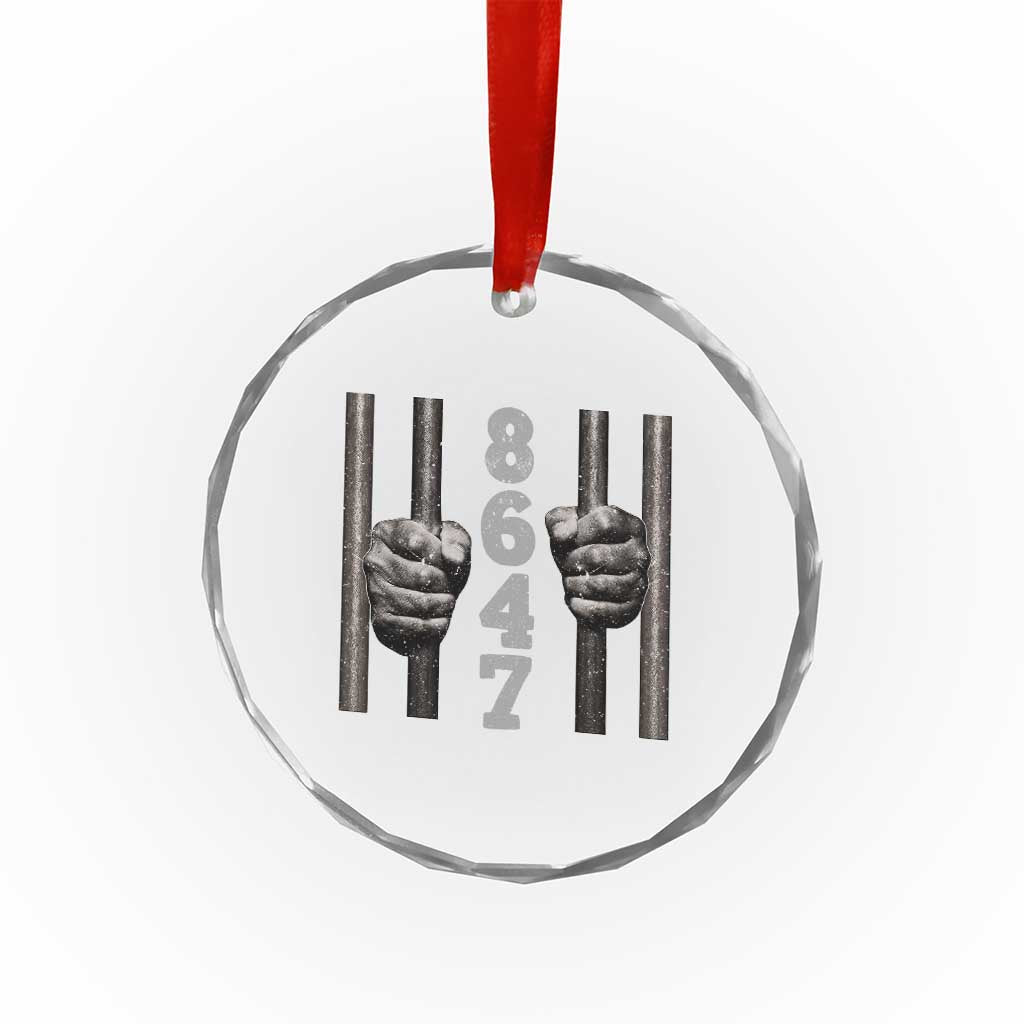 Funny 8647 Jail Crystal Glass Ornament Freedom Protest Satire Graphic Gift TS12 Print Your Wear