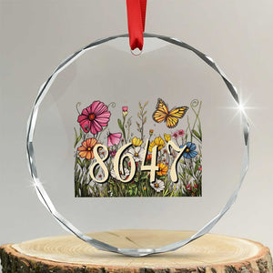 Funny 8647 Subtle Sarcasm Crystal Glass Ornament Floral Boho Style TS02 Transparent Glass 3'' Circle Print Your Wear