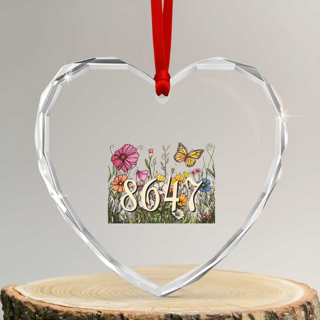 Funny 8647 Subtle Sarcasm Heart Crystal Glass Ornament Floral Boho Style TS02 Transparent Glass 3'' Heart Print Your Wear