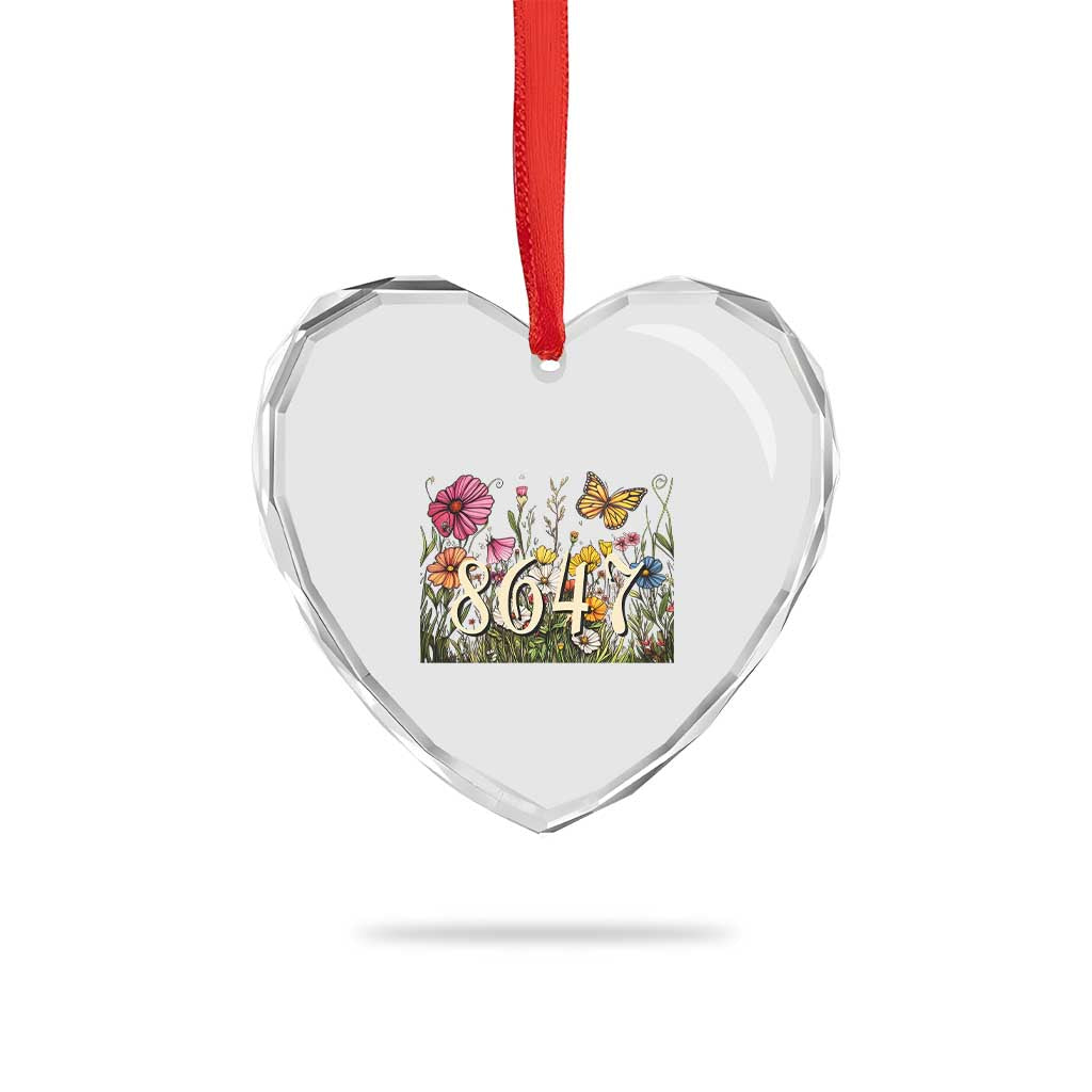 Funny 8647 Subtle Sarcasm Heart Crystal Glass Ornament Floral Boho Style TS02 Print Your Wear