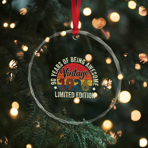 Funny 90th Birthday Crystal Glass Ornament Vintage 1936 Limited Edition 90 Year Old Bday Gifts TS10 Print Your Wear