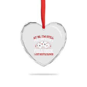 Funny 90th Birthday Heart Crystal Glass Ornament Retro Funny 90 Year Old Cards Bday Gifts TS10 Print Your Wear