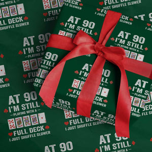 Funny 90th Birthday Wrapping Paper Roll Funny 90 Year Old Cards TS10 Green Print Your Wear