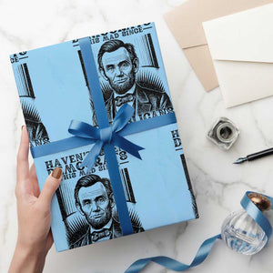 Funny Abe Lincoln Political History Wrapping Paper Roll Havenot Seen Democrats This Mad Since Republicans Freed the Slaves TS02 Light Blue Print Your Wear