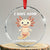 Funny ADHD Awareness Axolotl Crystal Glass Ornament I Have ADHD I Ask A Lot Question Neurodiversity TS02 Transparent Glass 3'' Circle Print Your Wear