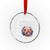Funny ADHD Dog Meme Crystal Glass Ornament Attention Deficit Hey Dog Humor Lovers TS10 Transparent Glass 3'' Circle Print Your Wear