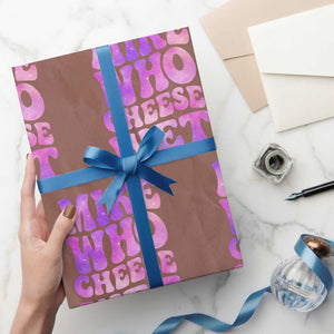 Funny Adult Humor Wrapping Paper Roll Mike Who Cheese Wet