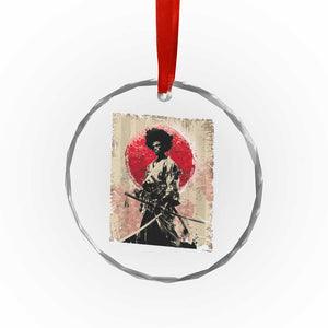 Funny African America Samurai Crystal Glass Ornament Japanese Art Black Warrior Fighter TS11 Print Your Wear