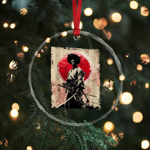 Funny African America Samurai Crystal Glass Ornament Japanese Art Black Warrior Fighter TS11 Print Your Wear