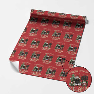 Funny African American Christmas Wrapping Paper Roll Hangin With My Melanin Gnomies Afro Gnomes TS11 Red Print Your Wear