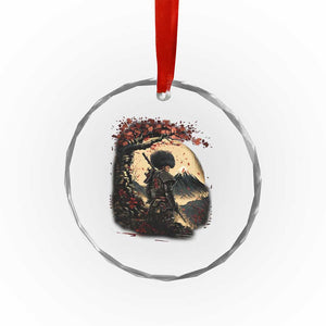 Funny African American Samurai Crystal Glass Ornament Japanese Art Black Warrior Sakura TS11 Print Your Wear