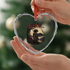 Funny African American Samurai Heart Crystal Glass Ornament Japanese Art Black Warrior Sakura TS11 Print Your Wear