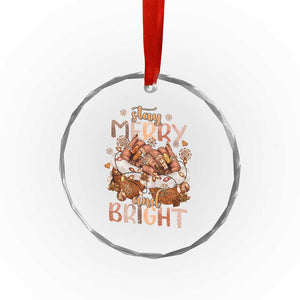 Funny African American Xmas Crystal Glass Ornament Stay Merry And Bright Black Melanin Girl TS11 Print Your Wear