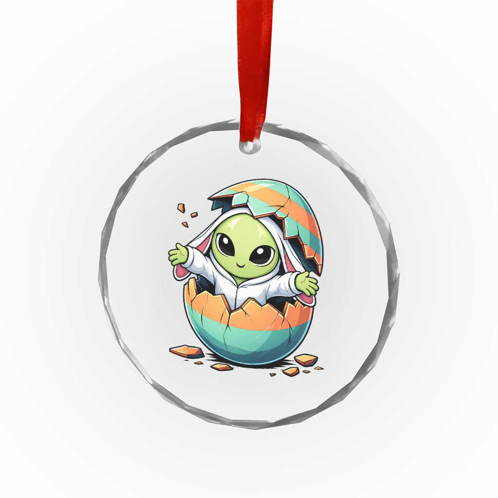 Funny Alien Bunny Ears Easter Crystal Glass Ornament Extraterrestrial Gift TS12 Print Your Wear