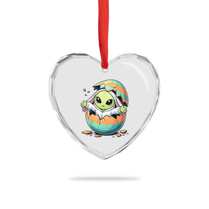 Funny Alien Bunny Ears Easter Heart Crystal Glass Ornament Extraterrestrial Gift TS12 Print Your Wear