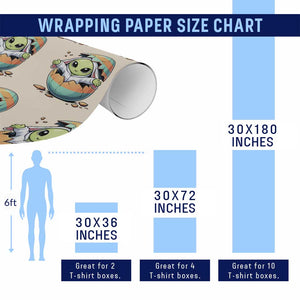 Funny Alien Bunny Ears Easter Wrapping Paper Roll Extraterrestrial Gift TS12 Print Your Wear