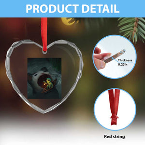 Funny Alien Cat Meme Heart Crystal Glass Ornament Weird Silly TS10 Print Your Wear