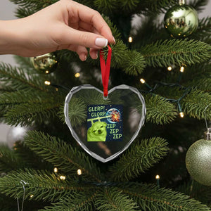 Funny Alien Dog Meme Heart Crystal Glass Ornament Glorp Zep Sci-Fi Humor Chihuahua TS10 Print Your Wear