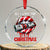Funny All I Want For Xmas Is Money Crystal Glass Ornament Candy Cane Lips TS11 Transparent Glass 3'' Circle Print Your Wear