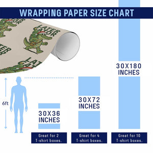 Funny Alligator Christmas Wrapping Paper Roll Lator Gator TS14 Print Your Wear
