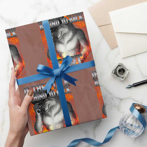 Funny Alpha Wolf Wrapping Paper Roll Meme If They Talk Behind Your Back Fart Bootleg TS10 Mocha Print Your Wear