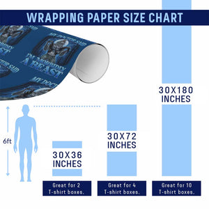 Funny Alpha Wolf Wrapping Paper Roll My Doctor Said I'm Morbidly A Beast Meme TS10 Print Your Wear