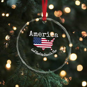 Funny America God Shed His Grace On Thee 4th of July Crystal Glass Ornament TS11 Print Your Wear