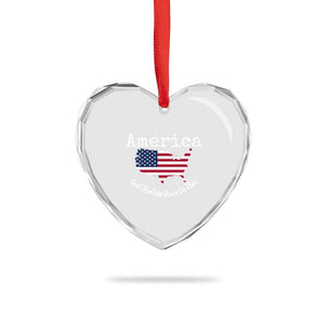 Funny America God Shed His Grace On Thee 4th of July Heart Crystal Glass Ornament TS11 Print Your Wear