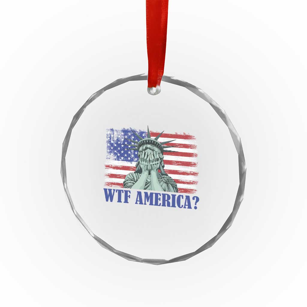 Funny American Crystal Glass Ornament Statue of Liberty WTF USA Freedom Satire TS14 Print Your Wear
