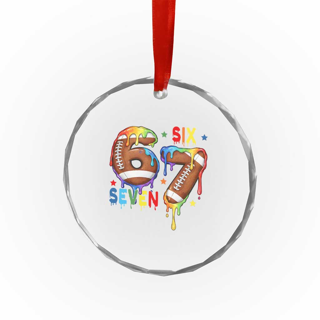 Funny American Football Crystal Glass Ornament 67 Viral Gen Alpha Slang Gift TS12 Print Your Wear