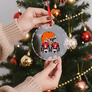 Funny American Football Crystal Glass Ornament Six Seven Meme TS12 Print Your Wear