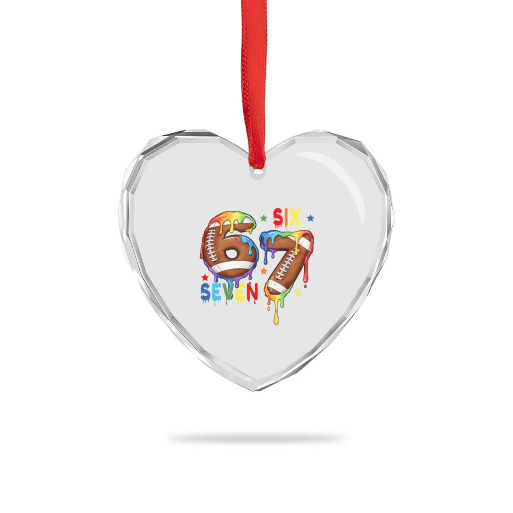 Funny American Football Heart Crystal Glass Ornament 67 Viral Gen Alpha Slang Gift TS12 Print Your Wear