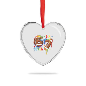 Funny American Football Heart Crystal Glass Ornament 67 Viral Gen Alpha Slang Gift TS12 Print Your Wear
