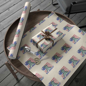 Funny American Wrapping Paper Roll Statue of Liberty WTF USA Freedom Satire TS14 Beige Print Your Wear
