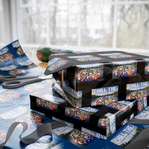 Funny Americana Cat Squad Wrapping Paper Roll Chill The Fourth Out