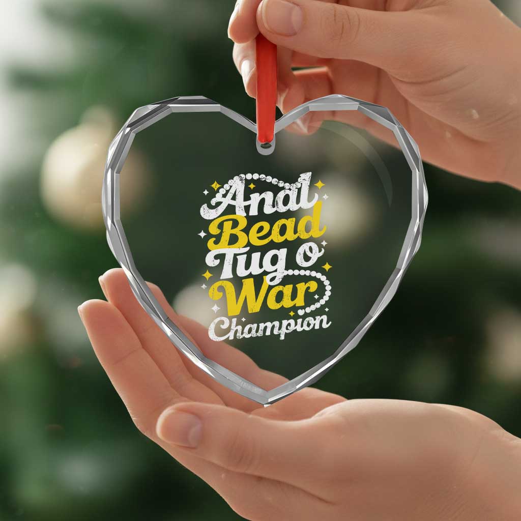 Funny Anal Bead Tug O War Heart Crystal Glass Ornament Inappropriate Adult Humor Weird Cringe TS11 Print Your Wear