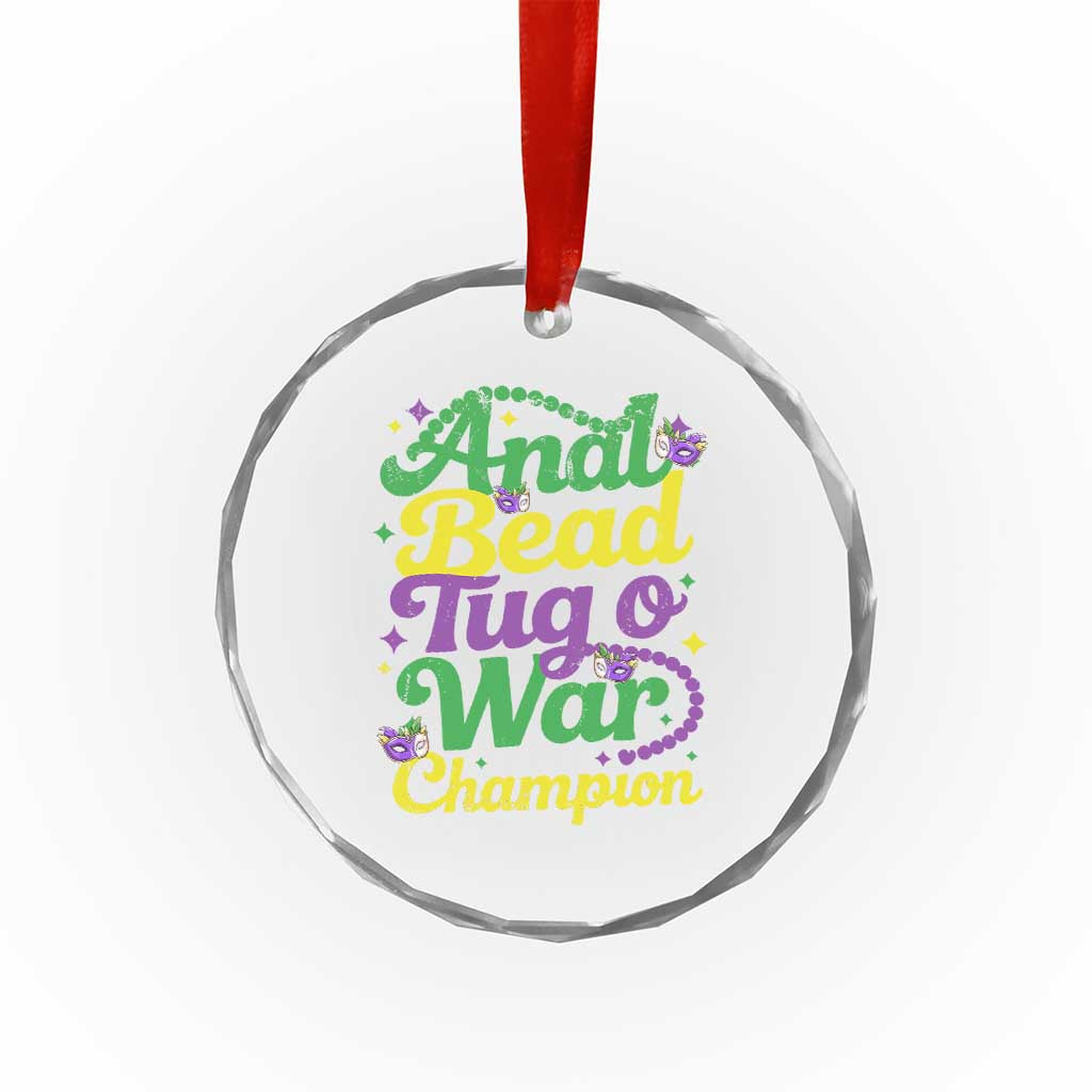 Funny Anal Bead Tug O War Mardi Gras Crystal Glass Ornament Fat Tuesday Carnival Adult Humor TS11 Print Your Wear